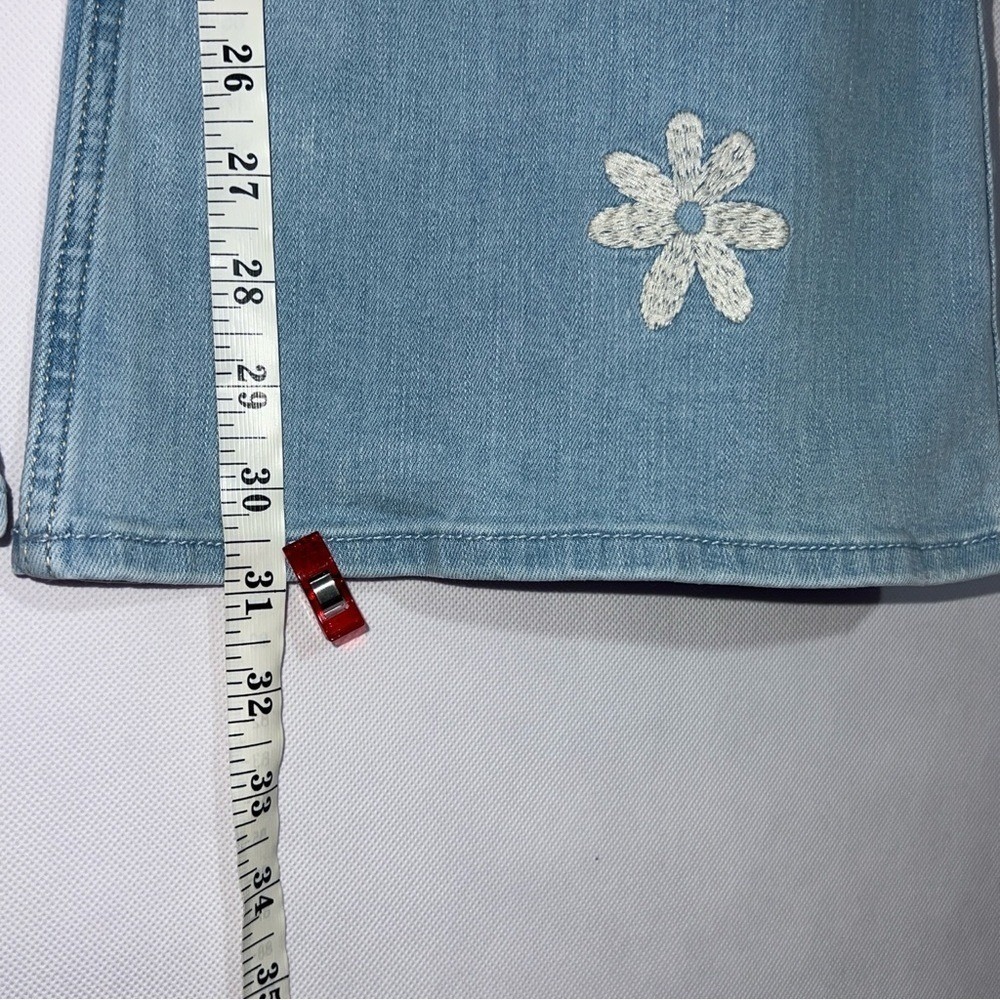 Hollister High Rise Flare Jeans Women's/Juniors 9R Blue Light Wash Embroidered - Picture 8 of 15